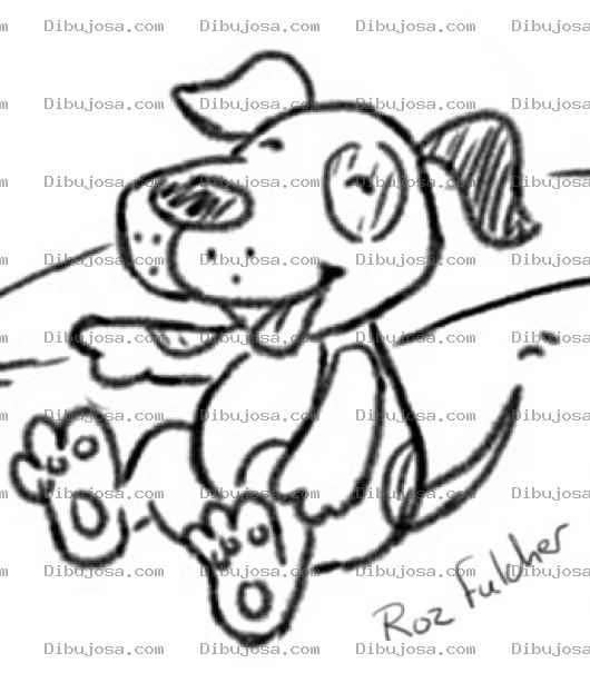 Dibujo para colorear Dibujo De Perro Burlon Para Pintar Y Colorear