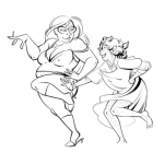 Dibujo para colorear Carrera De Mujeres Dibujo De Mujeres Correidno Para Pintar Y Colorear