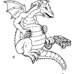Dibujo para colorear Dragongloton Dibujo De Un Dragon Gloton Guaton Y Comelon Para Pintar Y Colorear A Un Dragon Gordo Glotondragon