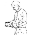 Dibujo para colorear Hombre Con Ipad Dibujo De Un Hombre Con Una Tablet Para Pintar Y Colorear Hombreconipad
