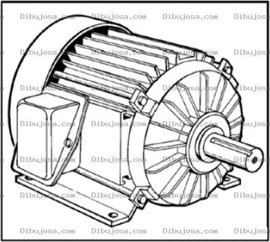 Dibujo para colorear Motortrifasico Dibujo De Un Motot Trifasico Para Pintar Y Colorear Un Motor Industrial