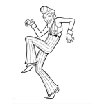 Dibujo para colorear Colorear a Robbie Rotten de Lazy Town