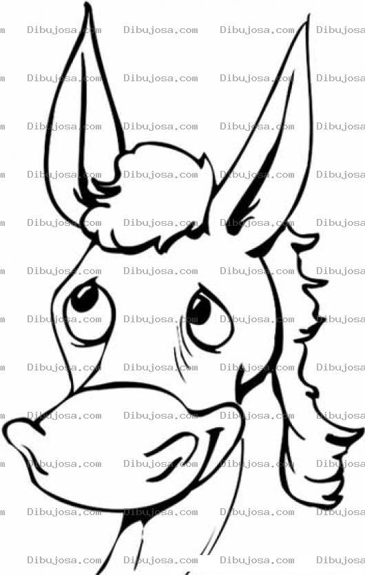 Dibujo para colorear Dibujo De Caballo Timido Para Pintar Y Colorear Caballotimido