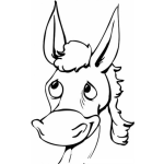 Dibujo para colorear Dibujo De Caballo Timido Para Pintar Y Colorear Caballotimido