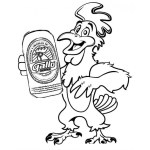 Dibujo para colorear Cervezagallo Tradicion Y Orgullo De Guatemala Dibujo De Un Gallo Con Una Lata De Cerveza Gallo La Mejor Cerveza De Guatemala Para Pintar Y Colorear Gallo Con Cerveza Gallo