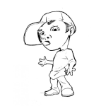 Dibujo para colorear Dibujo De Cholito Para Pintar Y Colorear Raperito Cool