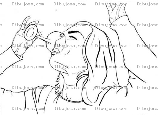 Dibujo para colorear Dibujo De Una Persona Terminandose El Vino De Una Copa De Vino Para Pintar Y Colorear