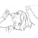 Dibujo para colorear Dibujo De Una Persona Terminandose El Vino De Una Copa De Vino Para Pintar Y Colorear