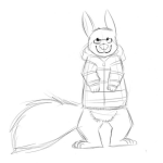 Dibujo para colorear Dibujo De Ardilla Con Sudadero Y Anteojos Para Pintar Y Colorear
