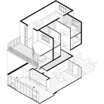 Dibujo para colorear Casa3d Dibujo De Planos 3d De Una Casa De Dos Niveles Para Pintar Y Colorear Rendering De Una Casa Tridimencional Planos3d Casa En 3 Dimensiones