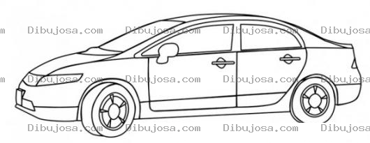 Dibujo para colorear Dibujo De Honda Civic Para Pintar Y Colorear Hondacivic Blueprint