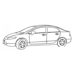 Dibujo para colorear Dibujo De Honda Civic Para Pintar Y Colorear Hondacivic Blueprint