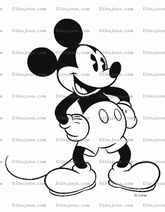 Dibujo para colorear Mickey mouse panson