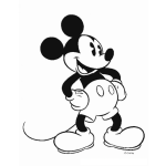 Dibujo para colorear Mickey mouse panson