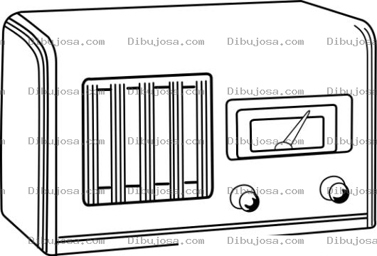 Dibujo para colorear Dibujo De Una Radio Antigua Para Pintar Y Colorear Radioantigua