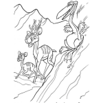 Dibujo para colorear Colorear Venados y Gabiota de la era de hielo