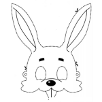 Dibujo para colorear Mascaradeconejo Dibujo De Una Mascara De Conejo Para Imprimir Pegar En Una Cartulina Recortar Y Colorear Mascaradeconejito
