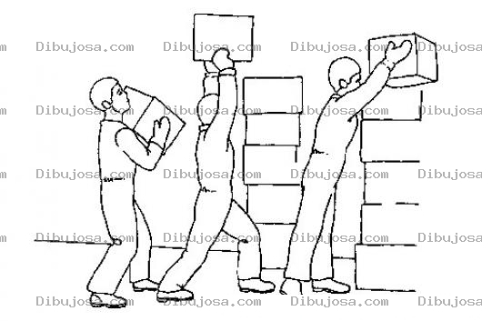 Dibujo para colorear Cooperativadeestibadores Dibujo De Empleados Estibadores Estibando Cajas Para Pintar Y Colorear Cajas Apiladas