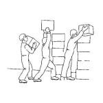 Dibujo para colorear Cooperativadeestibadores Dibujo De Empleados Estibadores Estibando Cajas Para Pintar Y Colorear Cajas Apiladas