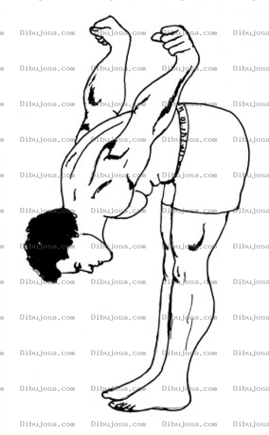 Dibujo para colorear Dibujo De Hombre Estirandose Para Pintar Y Colorear