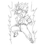 Dibujo para colorear Colorear DragonBall Z enojado