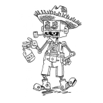 Dibujo para colorear Robotcampesino Dibujo De Robot Campesino Para Pintar Y Colorear Robot Granjero