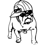 Dibujo para colorear Dibujo De Perro Rapero Para Pintar Y Colorea