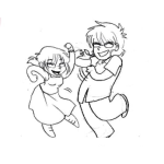 Dibujo para colorear Ninos Bailando Dibujo De Una Pareja De Chicos Bailando Para Pintar Y Colorear Ninosbailando