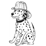 Dibujo para colorear Perrobombero Dibujo De Perro Bombero Para Pintar Y Colorear Bomberoperro