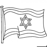 Dibujo para colorear Banderadeisrael Dibujo De La Bandera De Isarel Para Pintar Y Colorear Estrella De David
