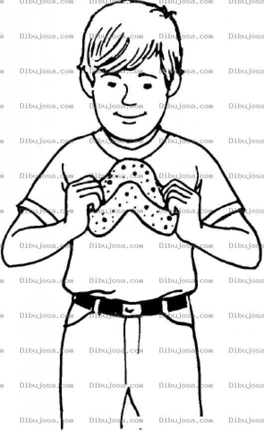 Dibujo para colorear Esponja Absirbente Dibujo De Un Hombre Con Una Esponja Para Pintar Y Colorear