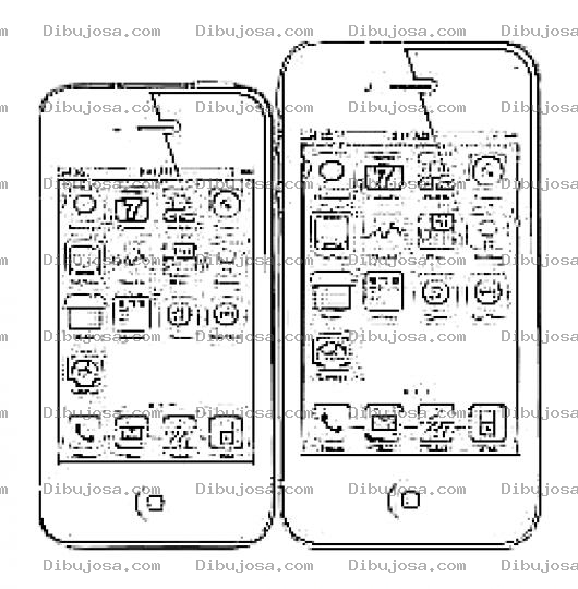 Dibujo para colorear Iphone4iphone5 Comparacion En Tamano Real Del Iphone 4 Y El Iphone 5 Para Pintar Y Colorear El Nuevoiphone 5 Iphone5s