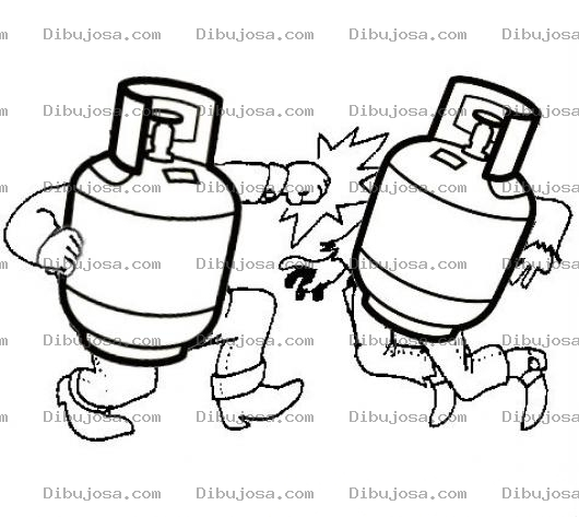 Dibujo para colorear Tropigaszgas Zgastropigas Dibujo De Pelea De Cilindos De Gas Para Pintar Y Colorear La Guerra De Precios De Empresas De Gas En Guatemala Pelea Entre Zgas Y Tropigas