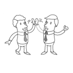 Dibujo para colorear Amigossocios Dibujo De Dos Socios Felices Saludandose Por Un Negocio Exitoso Para Pintar Y Colorear Sociosamigos Pareja De Socios 2socios