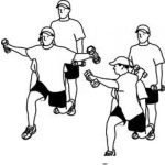 Dibujo para colorear Dibujo De Hombres Haciendo Ejercicio Para Pintar Y Colorear Chicos De Gimnasio