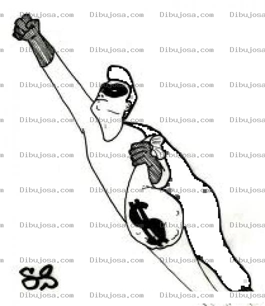 Dibujo para colorear Superladron Dibujo De Un Ladron Sin Verguenza Robando Con Orgullo Para Pintar Y Colorear Un Mal Ejemplo De Heroe Estafador