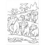 Dibujo para colorear Manada De Elefantes De La Era El Hielo Para Colorear
