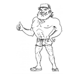 Dibujo para colorear Pedir Jalon Dibujo De Viejo Semi Desnudo Pidiendo Jalon En La Carretera Para Pintar Y Colorear Viejo Disque Sexy Haciendo Dedo Pidiendo Un Aventon