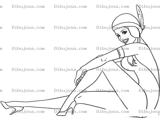 Dibujo para colorear Ana Caona India De Raza Cautiva Anacaona De La Region Primitiva Dibujo De Indita Bonita Para Pintar Y Colorear Indiabonita