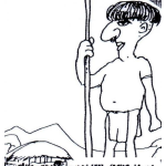 Dibujo para colorear Dibujo De Un Aborigen Con Su Choza Al Fondo Para Pintar Y Colorear