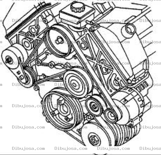 Dibujo para colorear Faja De Tiempo Dibujo De Las Fajas Y Las Poleas Del Motor De Un Carro Para Pintar Y Colorear Fajasdecarro Motordecarro