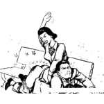 Dibujo para colorear Nalgueada Nalguiada Dibujo De Una Mujer Nalgueando A Un Hombre Para Pintar Y Colorear Esposa Pegandole Al Esposo En Las Nalgas Por Mal Portado Para Colorear