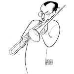 Dibujo para colorear Trompetista Dibujo De Un Hombre Con Una Trompeta Para Pintar Y Colorear Trompetero