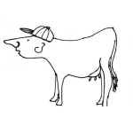 Dibujo para colorear Hombrevaca Vacahombre Dibujo De Un Hombre Con Cuerpo De Vaca Para Pintar Y Colorear Una Vaca Con Cabeza De Hombre