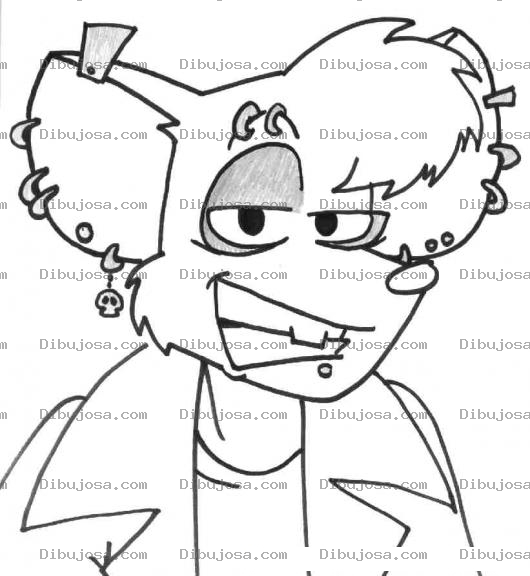 Dibujo para colorear Ratadestrabada Dibujo De Rata Punk Con Aretes En Las Orejas Para Pintar Y Colorear Rataemo Ratapunk Que Onda Ese Aliado