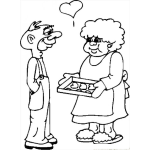 Dibujo para colorear Abuelitaenamorada Dibujo De Abuelita Enamorada Del Abuelito Para Pintar Y Colorear Viejitos Enamorados