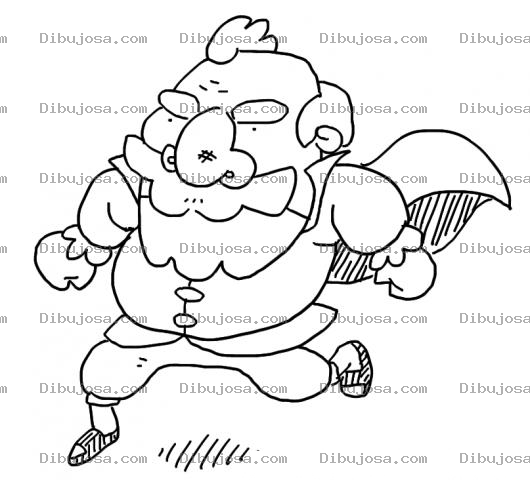 Dibujo para colorear Superabuelo Dibujo Del Super Abuelo Con Capa Para Pintar Y Colorear