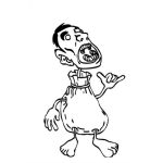 Dibujo para colorear Hombrebolsa Dibujo De Un Hombre Con Cuerpo De Bolsa Para Pintar Y Colorear Bolsahombre Hombre Metido En Una Bolsa Grnade