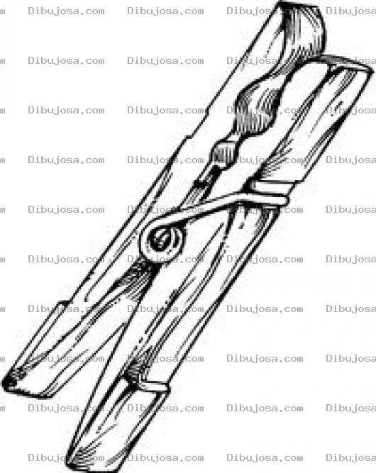 Dibujo para colorear Ganchoderopa Dibujo De Un Gancho De Ropa De Madera Para Colorear Gancho De Tendedero