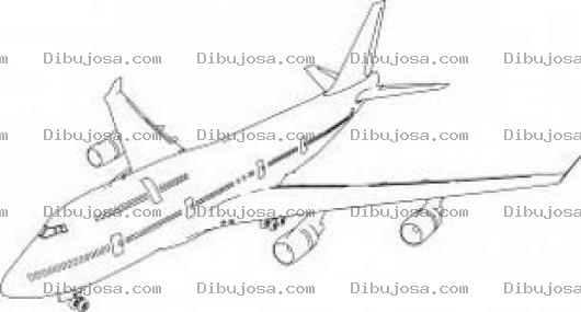 Dibujo para colorear Avion Desendiendo Dibujo De Avion En Desenso Aterrizando Para Pintar Y Colorear Avionen En Bajada